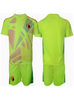 Billige Belgia Keeper Bortedraktsett Barn EM 2024 Kortermet (+ Korte bukser)